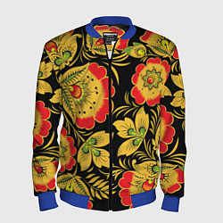 Бомбер мужской Хохлома, цвет: 3D-синий