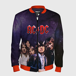 Бомбер мужской AC/DC, цвет: 3D-красный