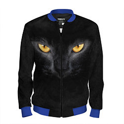 Бомбер мужской Черная кошка, цвет: 3D-синий
