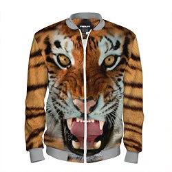 Бомбер мужской Взгляд тигра, цвет: 3D-меланж