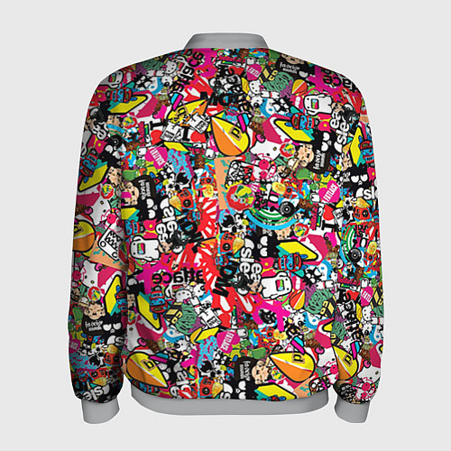Мужской бомбер Стикербомбинг / 3D-Меланж – фото 2