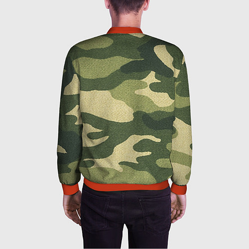 Мужской бомбер Хаки / 3D-Красный – фото 4