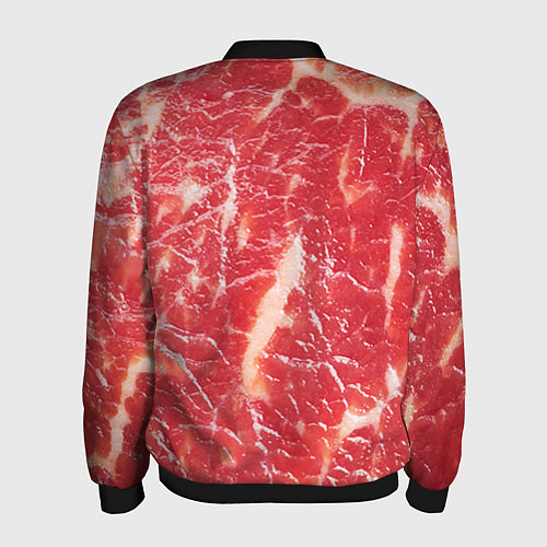 Мужской бомбер Мясо / 3D-Черный – фото 2