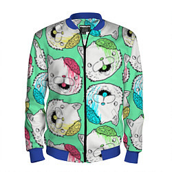Бомбер мужской Drop Dead: Kitty Heads, цвет: 3D-синий
