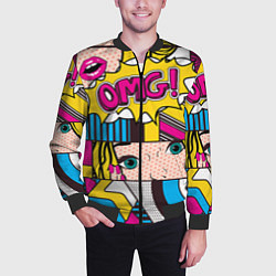 Бомбер мужской POP ART, цвет: 3D-черный — фото 2