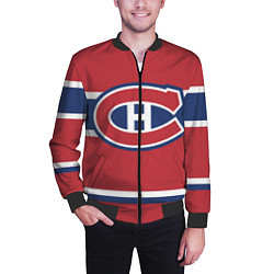 Бомбер мужской Montreal Canadiens, цвет: 3D-черный — фото 2