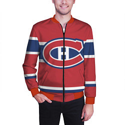 Бомбер мужской Montreal Canadiens, цвет: 3D-красный — фото 2