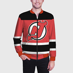 Бомбер мужской New Jersey Devils, цвет: 3D-красный — фото 2