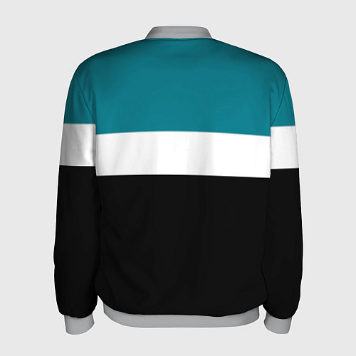 Мужской бомбер San Jose Sharks / 3D-Меланж – фото 2