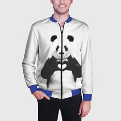 Бомбер мужской Panda Love, цвет: 3D-синий — фото 2