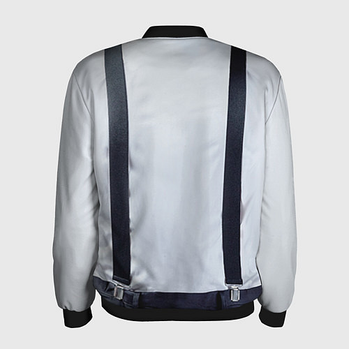 Мужской бомбер Рубашка с подтяжками / 3D-Черный – фото 2