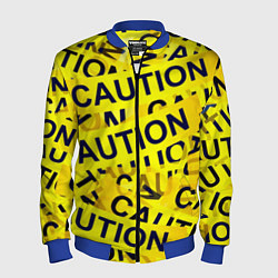 Бомбер мужской Caution, цвет: 3D-синий