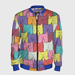 Бомбер мужской Котики, цвет: 3D-синий