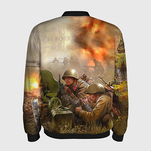 Мужской бомбер День победы / 3D-Черный – фото 2