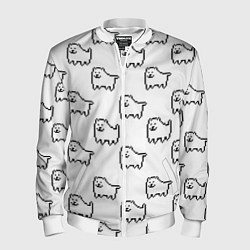 Бомбер мужской Undertale Annoying dog white, цвет: 3D-белый