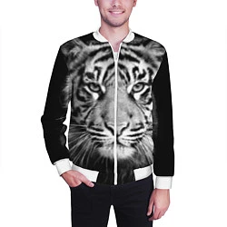 Бомбер мужской Красавец тигр, цвет: 3D-белый — фото 2