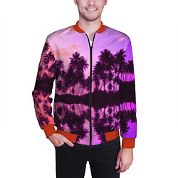 Бомбер мужской Hawaii dream, цвет: 3D-красный — фото 2