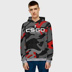Толстовка-худи мужская CS:GO Blood Tiger, цвет: 3D-меланж — фото 2