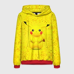 Толстовка-худи мужская Pikachu, цвет: 3D-красный