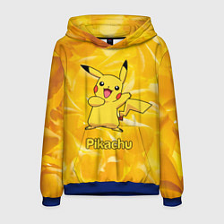 Толстовка-худи мужская Pikachu, цвет: 3D-синий