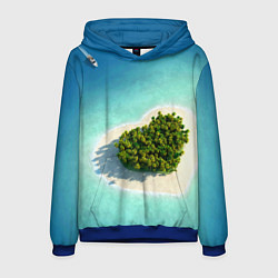 Толстовка-худи мужская Остров, цвет: 3D-синий