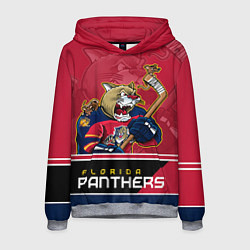 Толстовка-худи мужская Florida Panthers, цвет: 3D-меланж