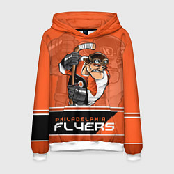 Толстовка-худи мужская Philadelphia Flyers, цвет: 3D-белый