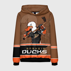 Толстовка-худи мужская Anaheim Ducks, цвет: 3D-черный