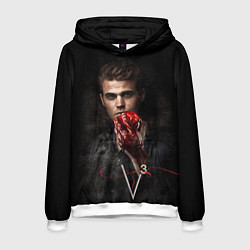 Толстовка-худи мужская Stefan Salvatore V3, цвет: 3D-белый