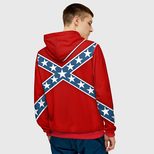 Мужская толстовка Флаг советской конфедерации / 3D-Красный – фото 4