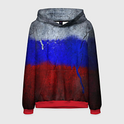 Толстовка-худи мужская Русский триколор, цвет: 3D-красный