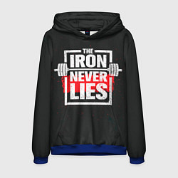 Толстовка-худи мужская The iron never lies, цвет: 3D-синий
