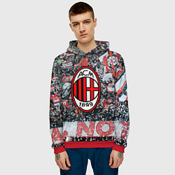 Толстовка-худи мужская Milan FC, цвет: 3D-красный — фото 2