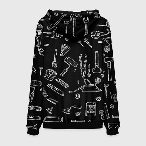 Мужская толстовка Строитель 13 / 3D-Черный – фото 2