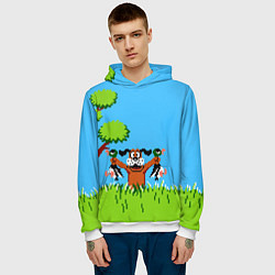 Толстовка-худи мужская Утиная охота, цвет: 3D-белый — фото 2