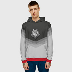 Толстовка-худи мужская G2 Esports Uniform, цвет: 3D-красный — фото 2