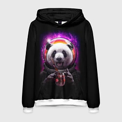 Толстовка-худи мужская Panda Cosmonaut, цвет: 3D-белый