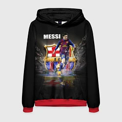 Толстовка-худи мужская Messi FCB, цвет: 3D-красный