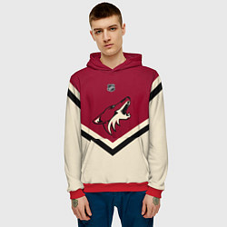 Толстовка-худи мужская NHL: Arizona Coyotes, цвет: 3D-красный — фото 2