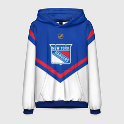 Толстовка-худи мужская NHL: New York Rangers, цвет: 3D-синий