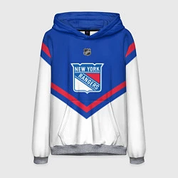 Толстовка-худи мужская NHL: New York Rangers, цвет: 3D-меланж