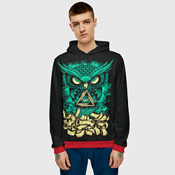 Толстовка-худи мужская Bring Me The Horizon: Owl, цвет: 3D-красный — фото 2