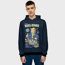 Толстовка-худи мужская Nuka Bombs, цвет: 3D-черный — фото 2