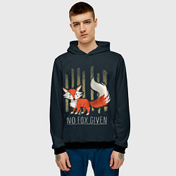 Толстовка-худи мужская No Fox Given, цвет: 3D-черный — фото 2