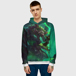 Толстовка-худи мужская Twitch, цвет: 3D-белый — фото 2