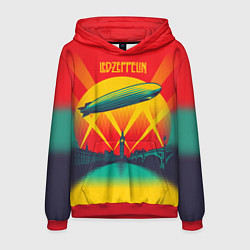Толстовка-худи мужская Led Zeppelin: Hindenburg, цвет: 3D-красный