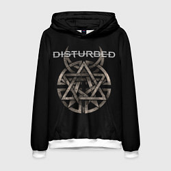 Толстовка-худи мужская Disturbed Logo, цвет: 3D-белый