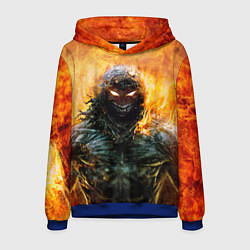 Толстовка-худи мужская Disturbed: Monster Flame, цвет: 3D-синий