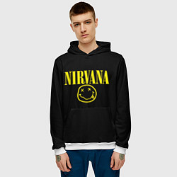 Толстовка-худи мужская Nirvana Rock, цвет: 3D-белый — фото 2