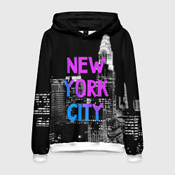 Толстовка-худи мужская Flur NYC, цвет: 3D-белый